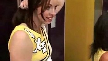 cheerleaders get fucked in the locker room by her friend