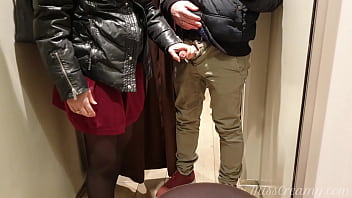 Milf Public Sex In Store Changing Room My step-sister without panties sucking big dick of her student She risks getting caught by near people