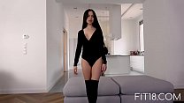 Fit18 - Fit Russian Teen Sasha Rose Looks Great In Bodysuit Fucking